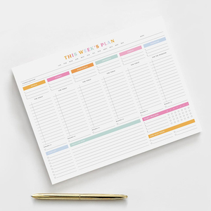 Bloc de Notas Semanal Personalizable Sin Fecha, Planificador Diario, Lista de Compras, Lista de Verificación, Notas Adhesivas Personalizables, Bloc de Memos - Product Image 1