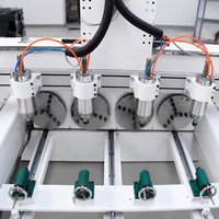 Máquina Router CNC para Madera Jinan Mosencnc 1340, Multi-Cabezal - Cuatro Husillos + Rotatorio, Sistema DSP A11, Grabado 3D de Alta Precisión en Madera, Servo