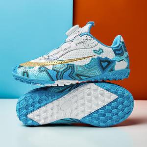 Chaussures de football pour enfants, garçons, filles, jeunes, crampons TF pour terrain synthétique, boucle rotative, maille respirante, semelle intermédiaire en caoutchouc, chaussures de football toutes saisons - Product Image 3
