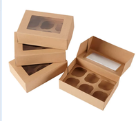 Scatole per Cupcake in Cartone Bianco Ecologico, Personalizzabili con Finestra, Vendita all'Ingrosso