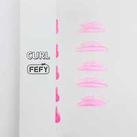FEFY Coussinets de rehaussement de cils en silicone transparent, 5 paires, auto-adhésifs, réutilisables, outil de beauté professionnel, vente en gros coréenne, rose