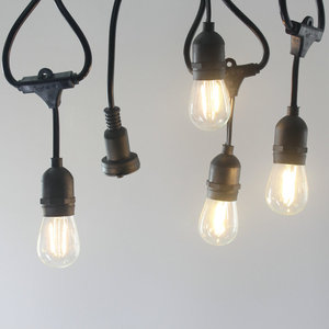 Luci Natalizie a Festone Collegabili per Esterni, 48 Piedi, 15 Lampadine LED <span class=keywords><strong>Edison</strong></span> S14, Luci Vintage a Globo per Matrimoni e Giardini - Product Image 3