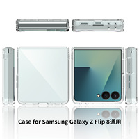 Casing Ponsel Akrilik Transparan untuk Samsung Galaxy Z Flip 8 Anti Kuning Anti Gores Pelindung Ponsel untuk Galaxy Z Flip 7 SM007