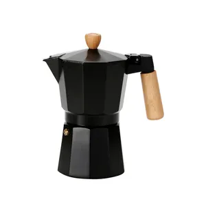 Portable italien en aluminium Moka Pot cuisinière cafetière conception personnalisée pour café et thé ensemble