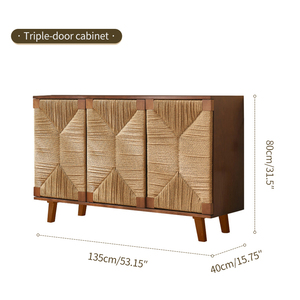 Buffet à 2 portes en bois <span class=keywords><strong>de</strong></span> frêne tressé, meuble d'entrée <span class=keywords><strong>de</strong></span> luxe pour villa, meuble <span class=keywords><strong>de</strong></span> rangement <span class=keywords><strong>de</strong></span> chaussures moderne et organique pour le Moyen-Orient - Product Image 6
