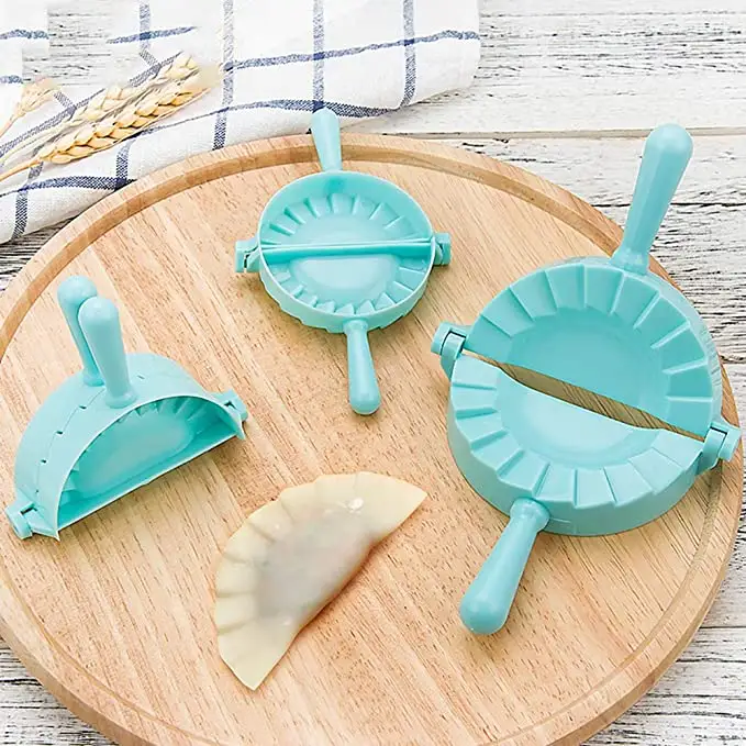 Baking & Pastry Tools 4 Pack Food Grade Material Dumpling Maker Mold Dough Press Plastic Multi Color Pie Maker Set