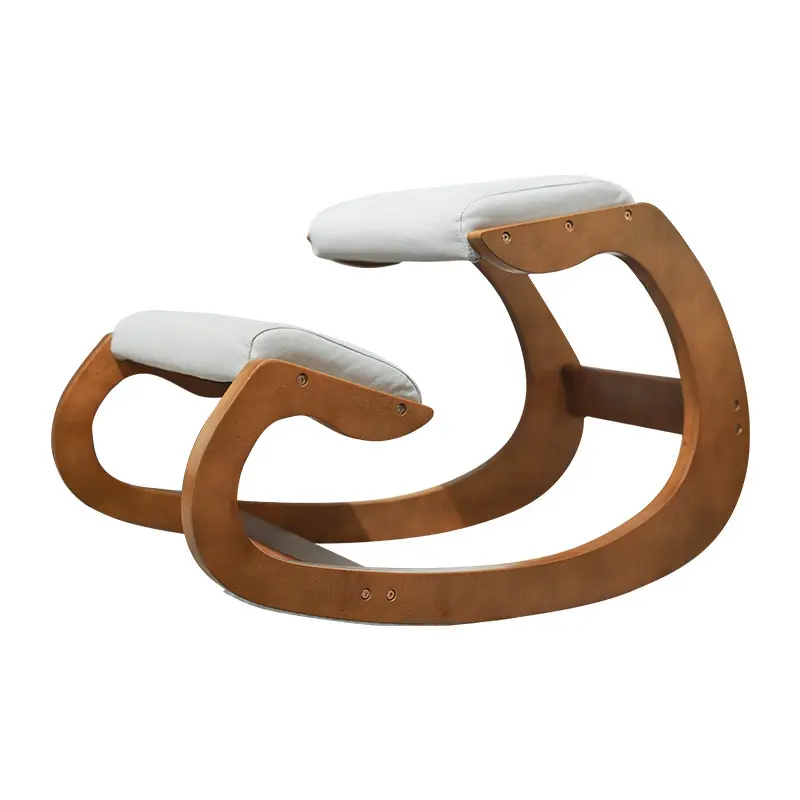 Mecedora nórdica simple de madera sólida para niños, silla ortopédica para arrodillarse, corrección de oficina, silla de ordenador de postura de sentado