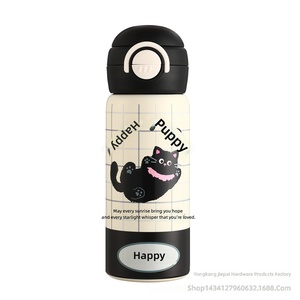 Botella de Agua Portátil con Aislamiento al Vacío de Acero Inoxidable con Diseño de Perro <span class=keywords><strong>Salchicha</strong></span>, Elegante para Niñas, 6-12 Horas de Rendimiento Térmico, Anti-Caídas - Product Image 5