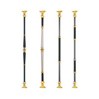 Rail d'escalier en aluminium de luxe Balustre élégant Balustrade Main courante Post Multi-Style Jade Ornement Design classique pour balcon