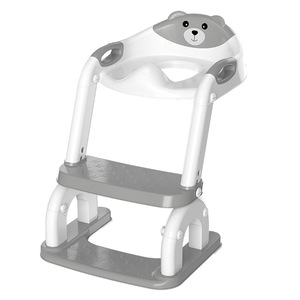 Baby Guard Town Toddler Toilet Seat With Step <b>Stool</b> Animal Pattern PP Material Potty Training Aid For Kids - Product Image 5