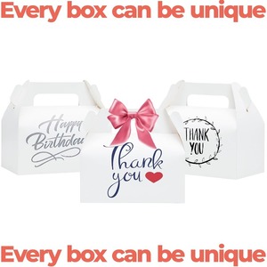 <b>Party</b> gift <b>box</b>/hospitality <b>box</b>, white gable gift <b>box</b>, suitable for <b>party</b> gifts, customizable according to needs - Product Image 5