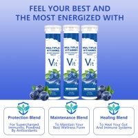 Adulte Multivitamine VC Comprimés Effervescents Calcium Fer Zinc Magnésium pour Soutien Immunitaire Énergie