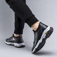 Chaussures de marche et de fitness en cuir PU pour hommes Style tendance Jogging Sports sapatos masculinos