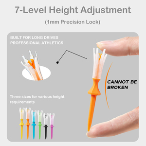 Tee da <span class=keywords><strong>Golf</strong></span> Regolabili in Altezza Conformi alle Regole del <span class=keywords><strong>Golf</strong></span>, Tee in Plastica a Strati, Tee a Gradini, Confezione da 6 Pezzi in Colori Misti - Product Image 4