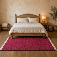 Tapis en laine fait main 120x180cm, motif quadrillé rouge, pour salon, chambre, décoration intérieure, vente en gros