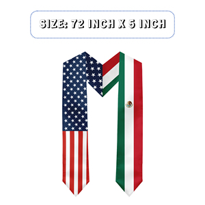 Banda de Graduación de Satén para Adultos, 13*180CM, para Estudios Interamericanos en EE. UU. y México - Product Image 2