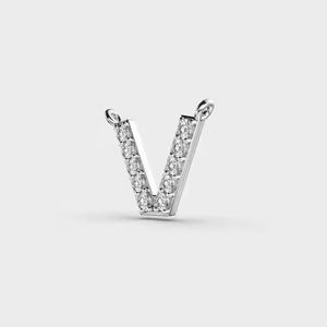 Custom Gold <b>Initial</b> <b>Pendant</b> with Diamond Alphabet Letter Charm Simple Jewelry for Women Gift - Product Image 6