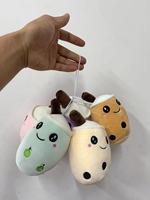 Grande peluche en forme de tasse de thé au lait aux perles, motif thé au lait aux fruits simulés, super douce, cadeau pour le commerce transfrontalier