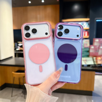 Casing HP iPhone 17 Pro Tpu Pc Magnetik Transparan Bening Anti Benturan Biru Dongker Tipis Oem Grosir