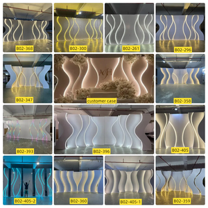 SMOOTH Hot Selling Sets Wedding Stage Backdrop <b>Arch</b> Set 3D Multiple Layers Pvc <b>Arch</b> Stand <b>For</b> Events <b>Decoration</b> - Product Image 3