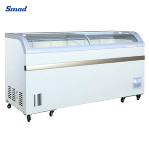 Good Price Big Capacity 500L 220V/60HZ Commercial Glass Door Double Doors Chest <b>Refrigerator</b> Freezer DDH-500XU(YX) - Product Image 5