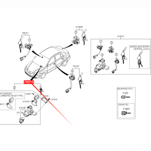 819001gl00 xe đánh lửa chuyển đổi cho KIA RIO 2006 2014 Xe đánh lửa khóa lắp ráp hướng khóa lắp ráp chìa khóa - Product Image 5