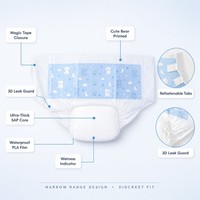 GRATIS MUSTER Super Dicke Bambus-Bedruckte Unisex Einweg-Erwachsenenwindeln Inkontinenz Über Nacht 3D Auslaufschutz Super