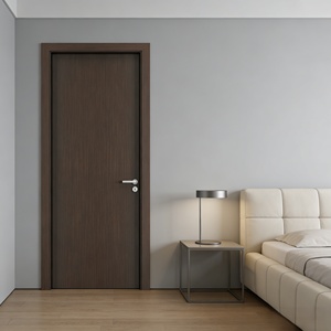 Puerta de Apartamento HPL Resistente al Viento con Acabado de Superficie, Puerta Interior Moderna de Vidrio Esmerilado de Primera Calidad para Hoteles Residenciales - Product Image 4