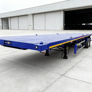 Semi-remorque <span class=keywords><strong>à</strong></span> plateau en acier <span class=keywords><strong>à</strong></span> 2 essieux de haute qualité fabriquée en Chine, taille personnalisée, <span class=keywords><strong>à</strong></span> <span class=keywords><strong>vendre</strong></span> - Product Image 2