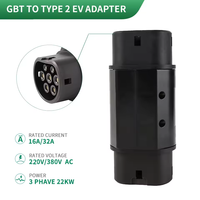 Nouvel adaptateur EV Tzy 7KW 22KW 32A CCS2 vers Type 2, chargeur EVSE standard chinois pour voitures européennes, rétrofit/mise à niveau