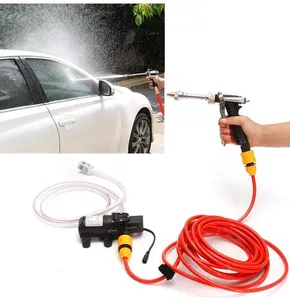 Bomba Lavadora <span class=keywords><strong>de</strong></span> Coches Portátil 12V Kit <span class=keywords><strong>de</strong></span> Máquina <span class=keywords><strong>de</strong></span> Lavado <span class=keywords><strong>de</strong></span> Automóviles <span class=keywords><strong>de</strong></span> Alta Presión Mini <span class=keywords><strong>Pistola</strong></span> <span class=keywords><strong>de</strong></span> Agua Eléctrica con Protección Contra Sobrecorriente - Product Image 2