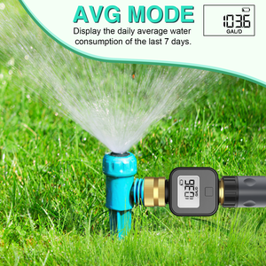 Medidor de flujo de agua Digital de alta precisión IP6X manguera de riego de jardín al aire libre mide el consumo de agua para el hogar inteligente - Product Image 3