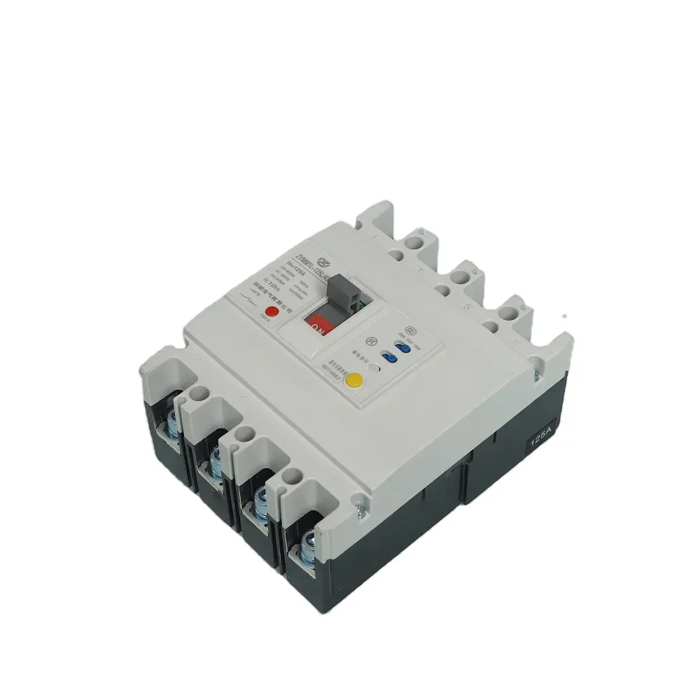 Plastic Molded Case Circuit Breaker 3P 4P 125A Power MCCB Earth Leakage Protection Air Switch