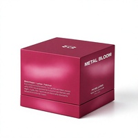 Bougie parfumée personnalisée en métal BLOOM, senteur litchi, poivre noir et patchouli, 220g, en cire de colza et de coco végétalienne, coffret cadeau, vente en gros usine