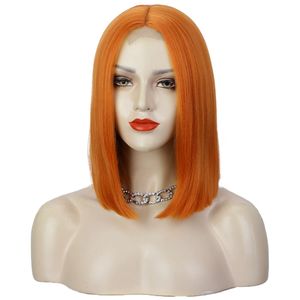 European American Short <span class=keywords><strong>Bob</strong></span> Lace Front Wig-Ensemble de cheveux synthétiques pour femmes - Product Image 6