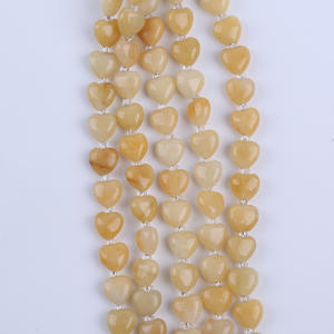 Perles en pierre naturelle en forme de cœur de pêche de 18 cm, styles variés, accessoires de bijoux DIY, environ 10 mm de diamètre - Product Image 4