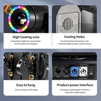 AICPOSE En gros Projecteur LED à tête mobile BSW 250W pour DJ, Fêtes, Mariages, DMX 3-en-1 avec anneau lumineux