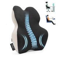 Coussin de siège ergonomique pour le soutien du dos et du coccyx, soutien dorsal en mousse à mémoire de forme, dossier haut, coussins de chaise