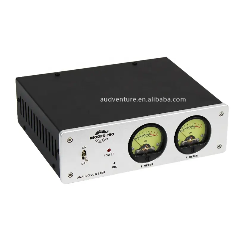 Dual Analog VU Meter DB Panel Display 2-Wege-Verstärker/Lautsprecher Audio Switcher Box Selector Music Spectrum Visualizer