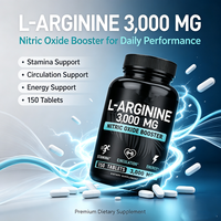 Capsules d'Arginine à Marque Privée OEM, Stimulant d'Oxyde Nitrique, Complément Alimentaire Sportif à Base d'Acides Aminés