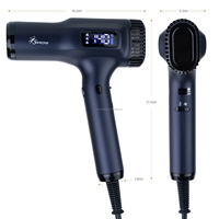 Sèche-cheveux professionnel de salon haute puissance 2300W, marque privée OEM/ODM, MOQ500, moteur BLDC plasma >110 000 tr/min, 5 embouts, MOQ500