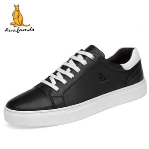 Nuevos Zapatos Deportivos Casuales de Moda para Hombre con Cuero Genuino de Canguro, Piel de Vaca y Piel de Cerdo, Estilo Moderno para Caminar, Suela de Goma - Product Image 1