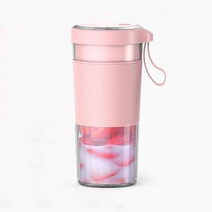 เครื่องปั่นน้ำผลไม้พกพาขนาดเล็ก พร้อมขวดปลอดสาร BPA ขนาด 300 มล. ใช้กลางแจ้งในรถบ้าน ชาร์จผ่าน USB ใบมีดสแตนเลส 6 ใบ ทำความสะอาดตัวเองได้ - Product Image 1