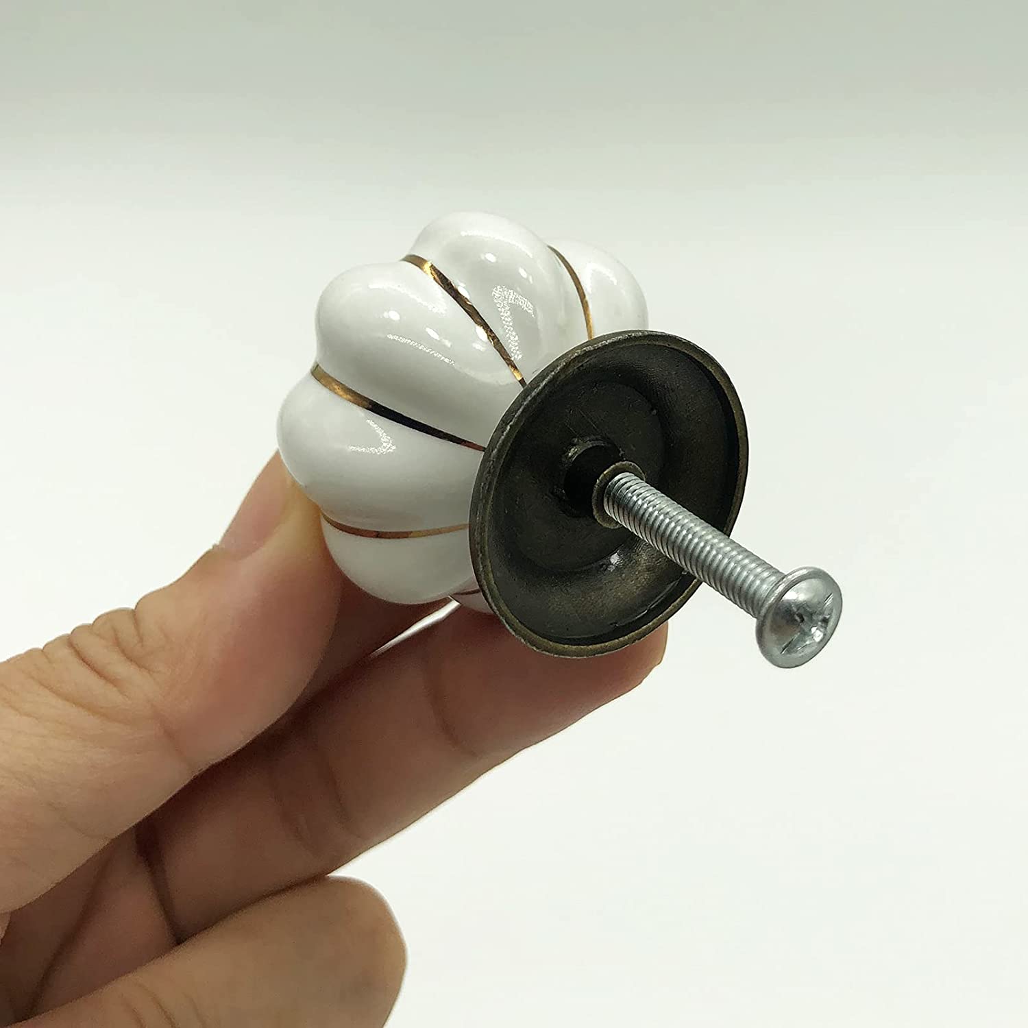 Ceramic Pumpkin Knobs Drawer Furniture  Handles  Door Hardware Dresser Cupboard Wardrobe Cabinet Knobs Pull