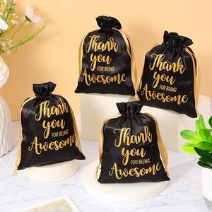 Bolsa de Satén Personalizada con Logotipo y Tamaño, para Ropa Interior, Lencería, Regalos, Bolsa de Satén Suave con Cordón para Viajes - Product Image 3
