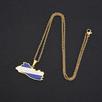 Collier Salvador Bestseller, Bijou Pendentif Géométrique en Acier Inoxydable Émaillé pour Hommes, Femmes et Couples