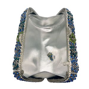 Bolso de Noche de Lujo para Mujer con Cristales Florales, Elegante Cartera de Mano con Rosas y Pedrería, Brillante para Bodas, Festivales y Fiestas - Product Image 6