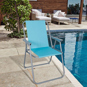 समायोज्य पुनर्क्लिनिंग समुद्र तट हल्के आउटडोर पूर्ण स्टील फोल्डिंग कैंपिंग चेयर पिछवाड़े के लिए कुर्सी - Product Image 4