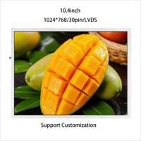 Écran LCD TFT IPS capacitif d'origine de 10,4 pouces avec 10 commandes tactiles, montage sur rail DIN, résolution 1024x768