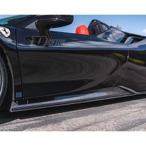 สเกิร์ตข้างคาร์บอนไฟเบอร์แบบเต็มแผ่น รุ่น SF90 NOV Style สำหรับ Ferrari SF90 Stradale & Spider - Product Image 5